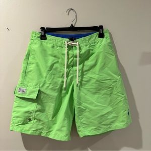 Men’s small polo green swim trunks